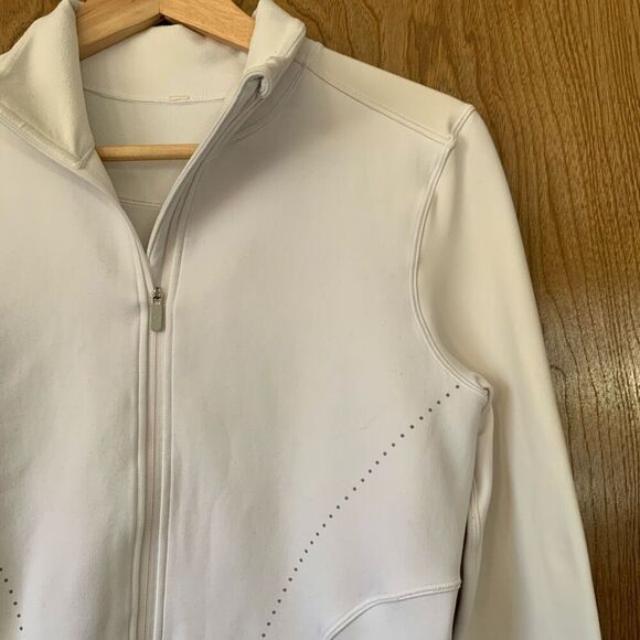 Lululemon Flash Forward Full Zip Jacket in White Size 6 - Picture 6 of 12